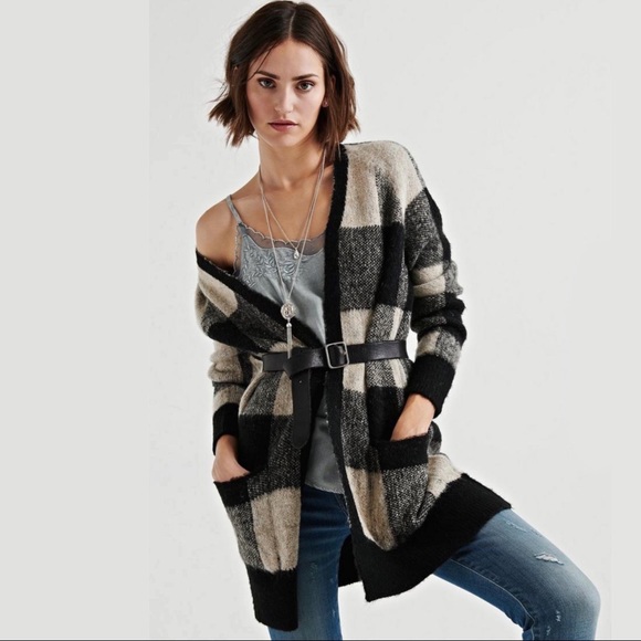 Lucky Brand Sweaters - NWT Lucky Brand Buffalo Plaid Cardigan Size M